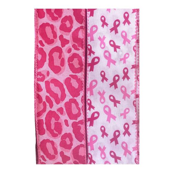 Faith Hope Cure Breast Cancer Awareness Wreath Kit | Pink Ribbon Bundle & Sign - Picture 5 of 6